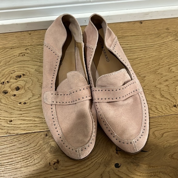 Lucky Brand Pink Suede Leather Loafer Size 9 - Picture 2 of 6